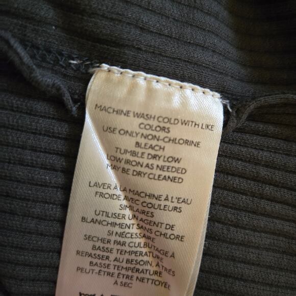 Free People We the Free "It's On" Button-Up Ribbed Fitted Cardigan, Size Med - Picture 7 of 8